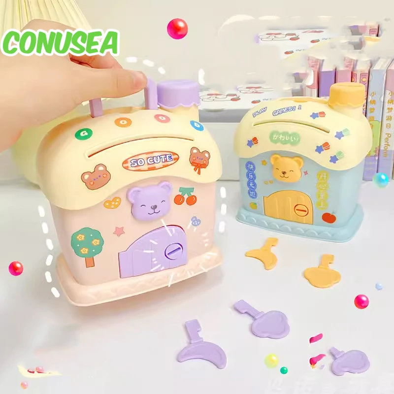 Skarbonka skarbonka dla dzieci domek grzybowy skarbonka królika może być przechowywana w dużych pojemność przechowywania pudełka na prezent dla dzieci