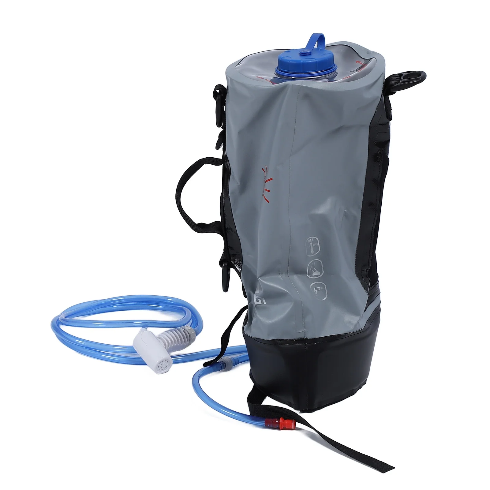 Camping Shower 12L Portable PVC with Shower Head Air Pump Hiking Shower Bag for Mountaineering Car Washing view 4