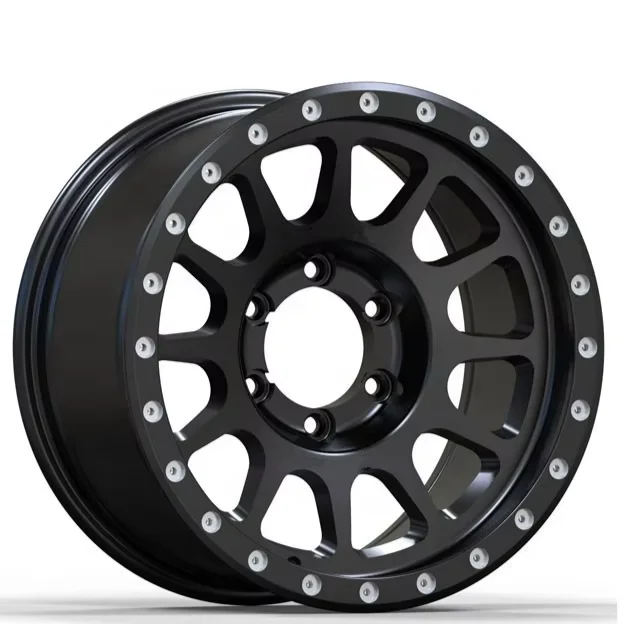 

Juwa Offroad Wheels 5x139.7/6x127-150/6x135-150 Black Aluminum Alloy 4x4 Concave Design 6 5 Holes 17 Inch New 9J Low Pressure