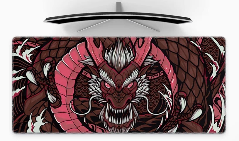 Cool Dragon King tapis de souris Ultra grand mâle Esports soie lisse Kawaii jeu Anime tapis clavier bureau Mause Art Table tapis