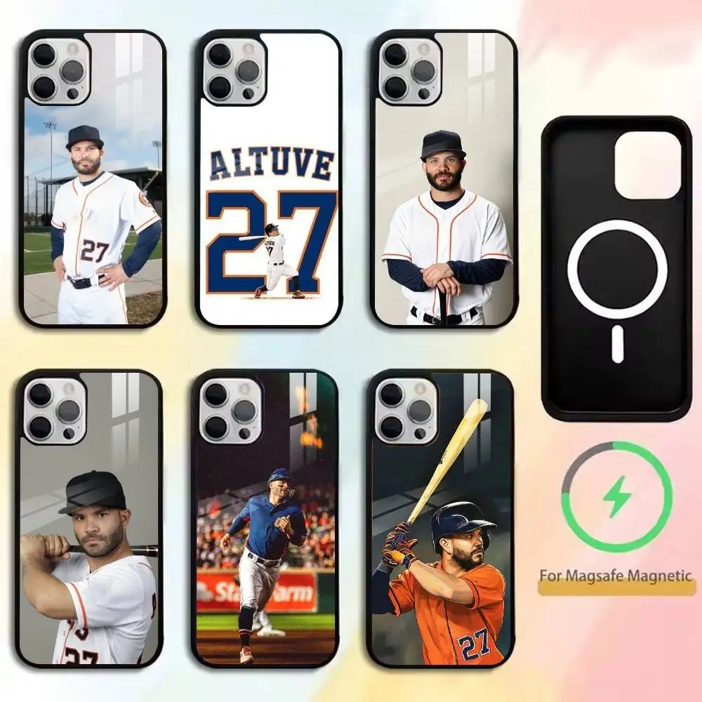 

Jose Altuve -Venezuela Rena-Second Baseman-Baseball-Sport Phone Case For IPhone17,16,15,14,13,12,11 Plus,Pro Compatible With M