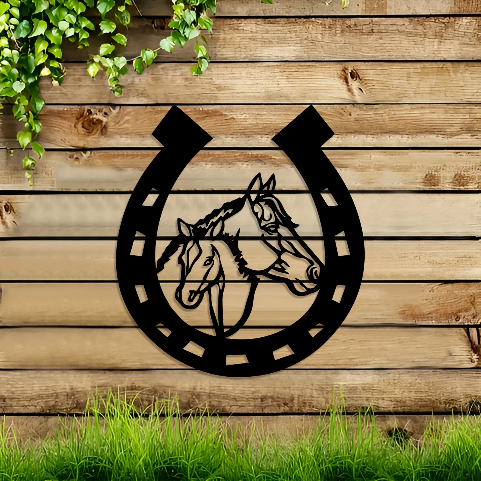Vintage Pferde-Silhouette Metall-Wandkunst Eisen-Tiermotiv Wanddekoration für Schlafzimmer Wohnzimmer Büro