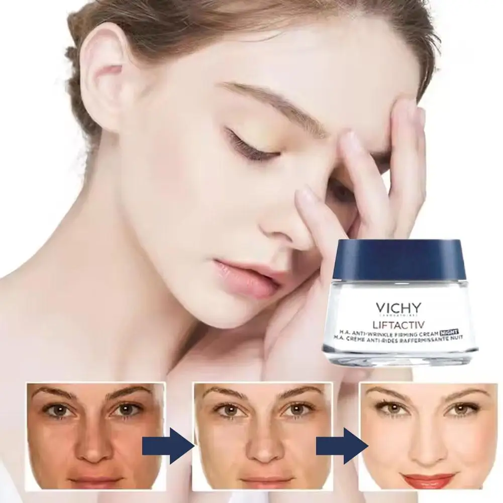 VICHY Soins Visage 16% VC Raingurissant Sérum Hyaluronique Crème Reparatrice Collagène Hydratant Intense Peau Ferme