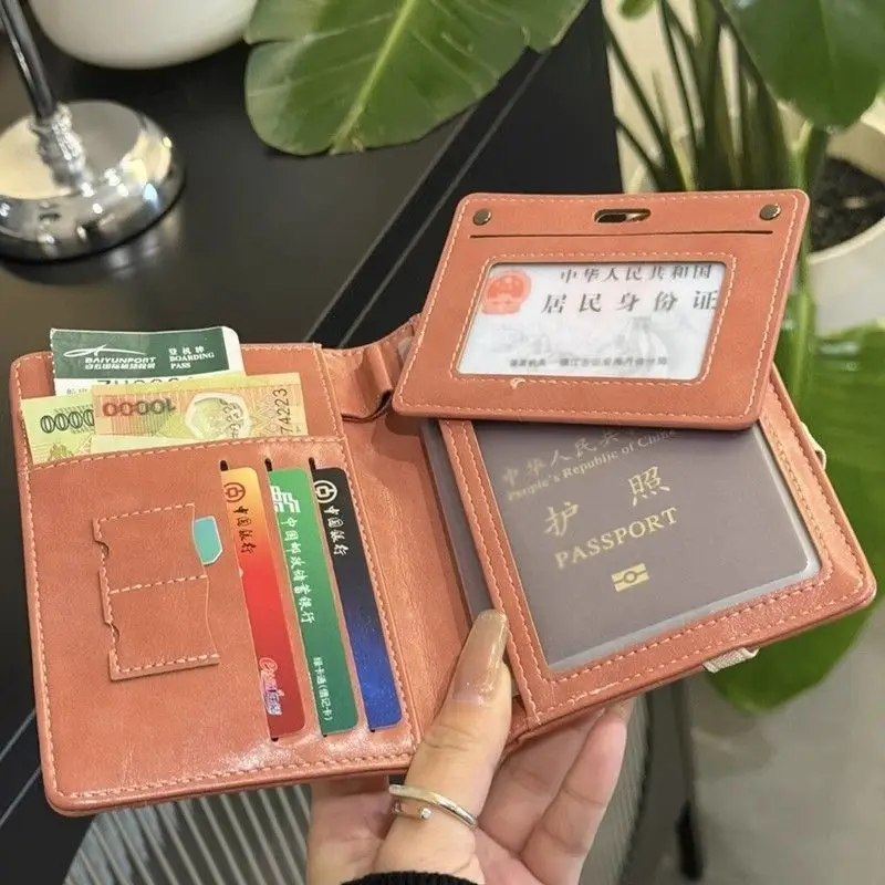 

Мужской многофункциональный держатель для паспорта, новые дорожные кошельки, RFID-кошелек с защитой от кражи, держатель для карт, кошелек для хранения билетов и SIM-карт, для женщин