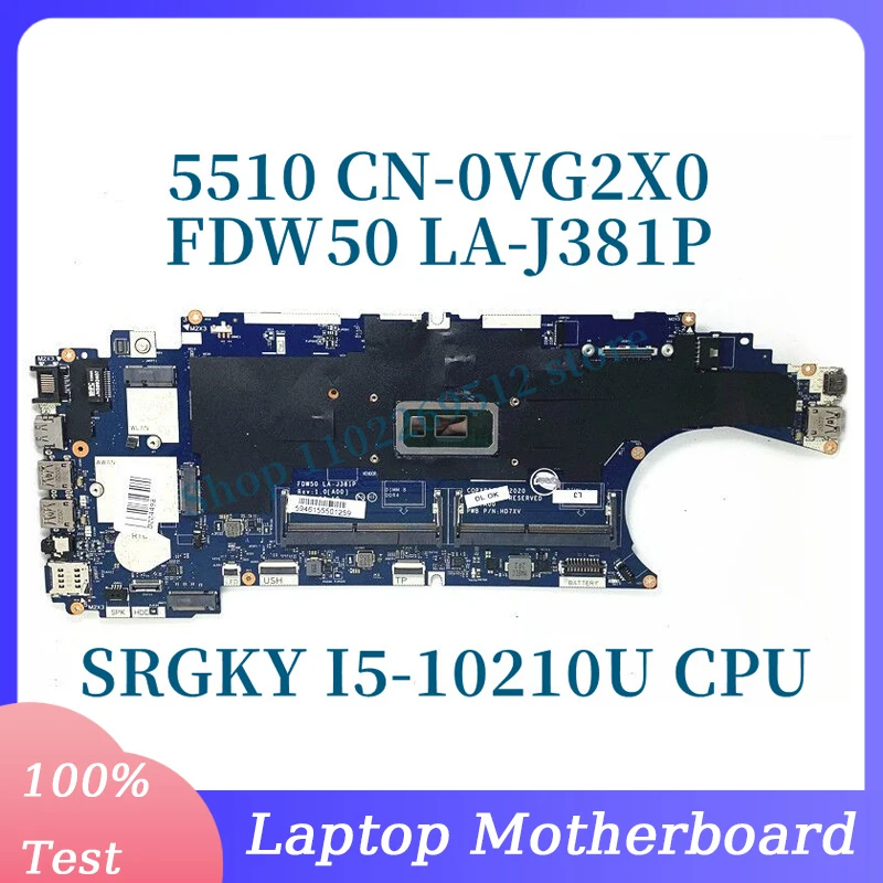 

CN-063MV5 063MV5 63MV5 с процессором SRK05 I5-1135G 7, материнская плата для ноутбука DELL 5520, материнская плата 19819-1 100%, полностью протестирована, хорошо работает