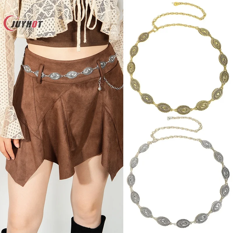 Fashionable Metal Waist Chain For Women's Temperament Decoration With Skirts Suits Waist Belts Versatile Sweaters Chain Waist