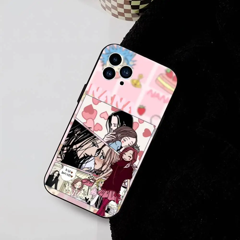 أنيمي كول نانا أوساكي خط جراب هاتف سيليكون لينة آيفون 17 الهواء 16 15 14 13 12 11 زائد برو ماكس زائد