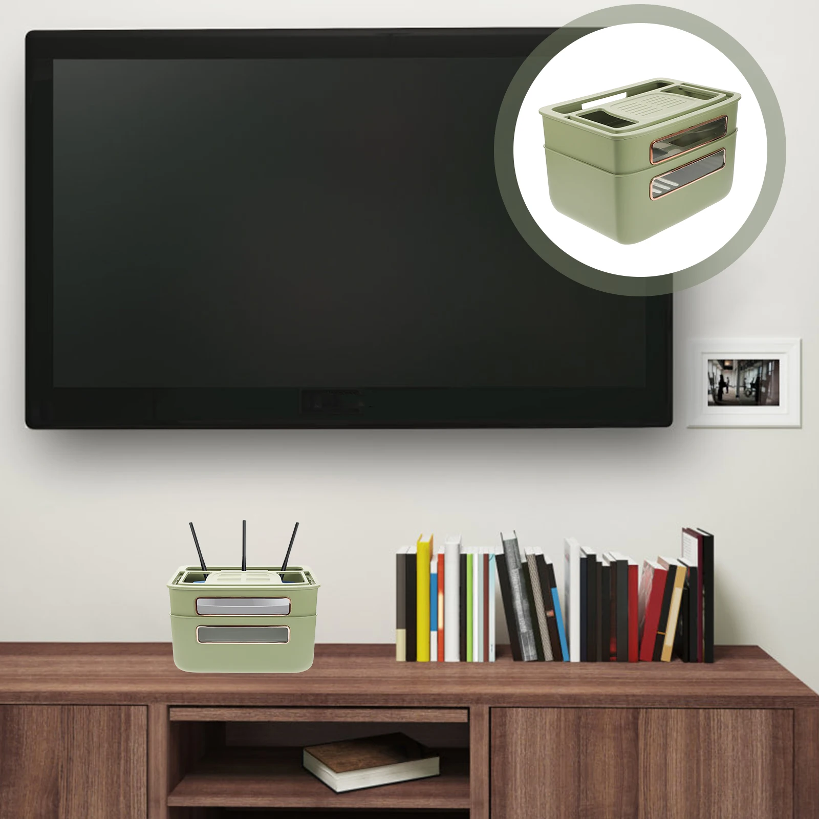 

Cable Router Box HIPS PET Multifunctional Cover Visible Window Electroplating Frame Removable Layer Stackable