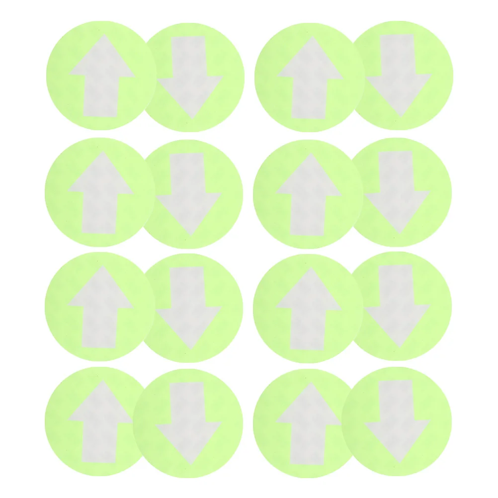 20Pcs Reflective Arrow Direction Signs PVC Large Fluorescent Trail Markers Outdoor Safety Stairway Guidance Trail Markers