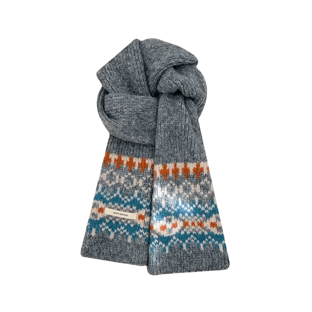 Solid Color Knitted Winter Hat Soft Knitted Color Contrasting Casual Beanies Retro Jacquard Cold Resistant Hip-hop Bonnet