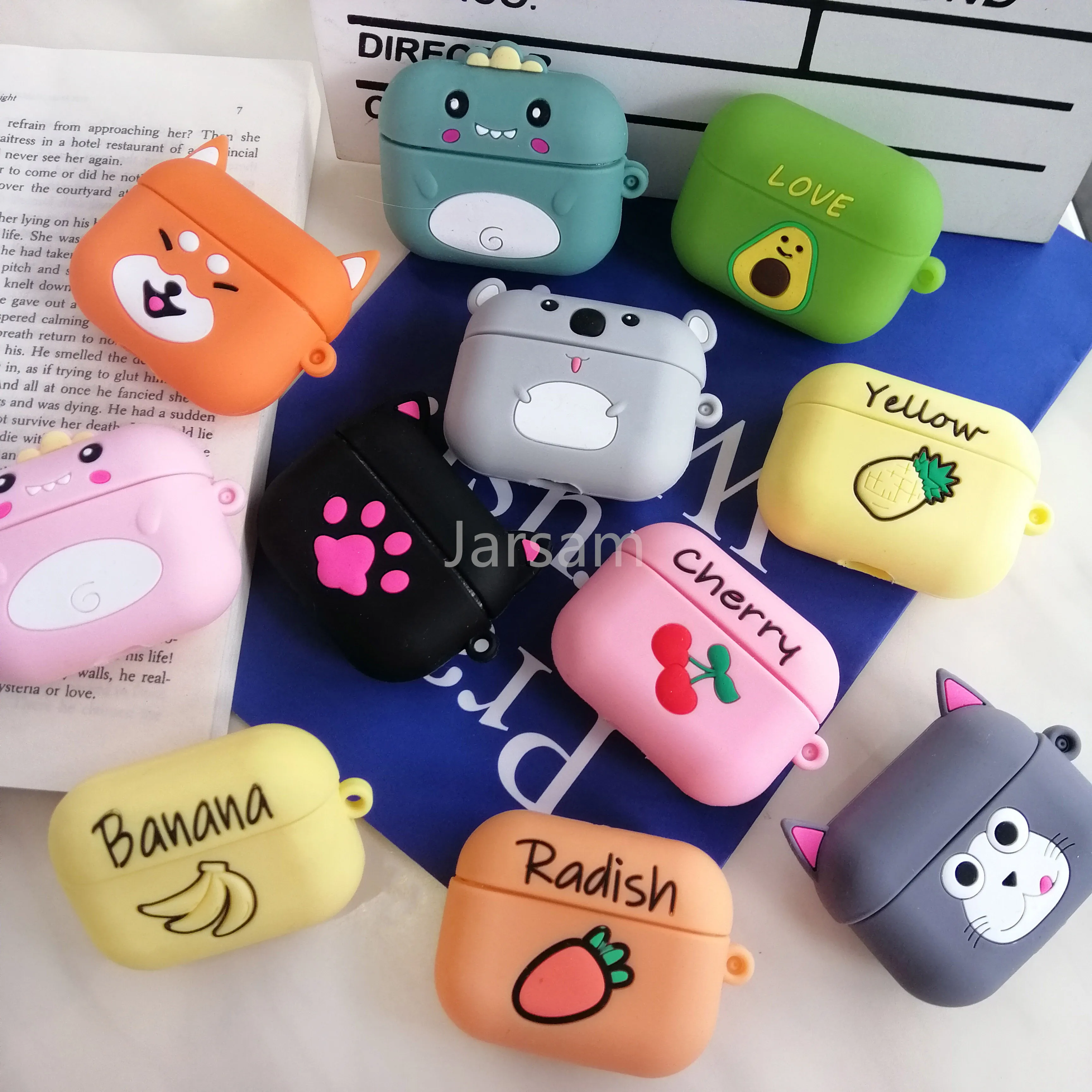 Kreskówka 3D słodkie awokado słuchawki 2022 dla Airpods Pro 2 etui Anime pokrywa silikonowa dla Airpods 3 etui