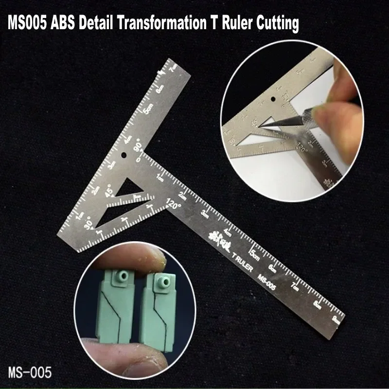 MS005 ABS Detail Transformation T Ruler Cutting For Military Assembly Model Building Tools Hobby DIY