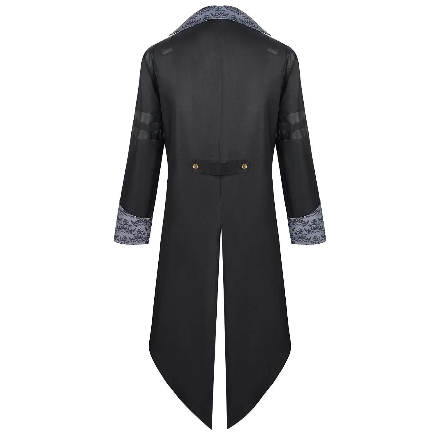 Halloween Medieval Retro Punk Tuxedo Mid-Length Coat For Men