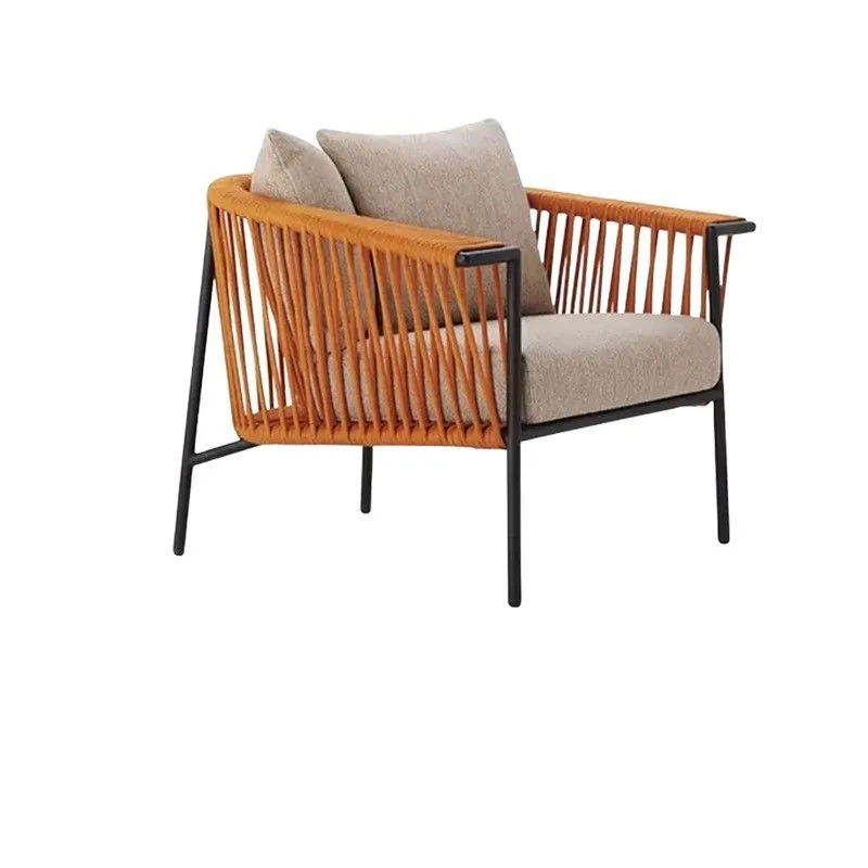 

Nordic outdoor leisure sofa rattan sofa chair waterproof courtyard garden rattan chair coffee table combination designer