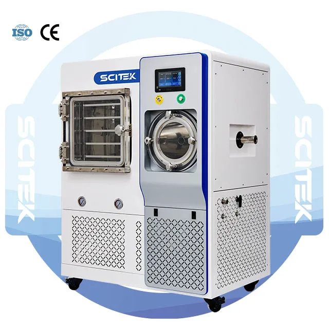 Industrial Pilot Freeze Dryer Equipment Vacuum Drying Machine 0.2 4kg/batch for Laboratory Hospital