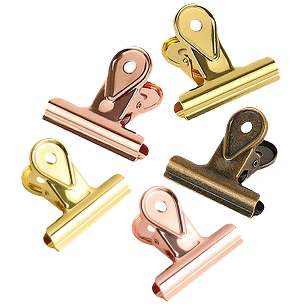 

5Pcs Long Tail Clips Multi-Function Paper Clamps Office File Clips for Document Fixing Supplies