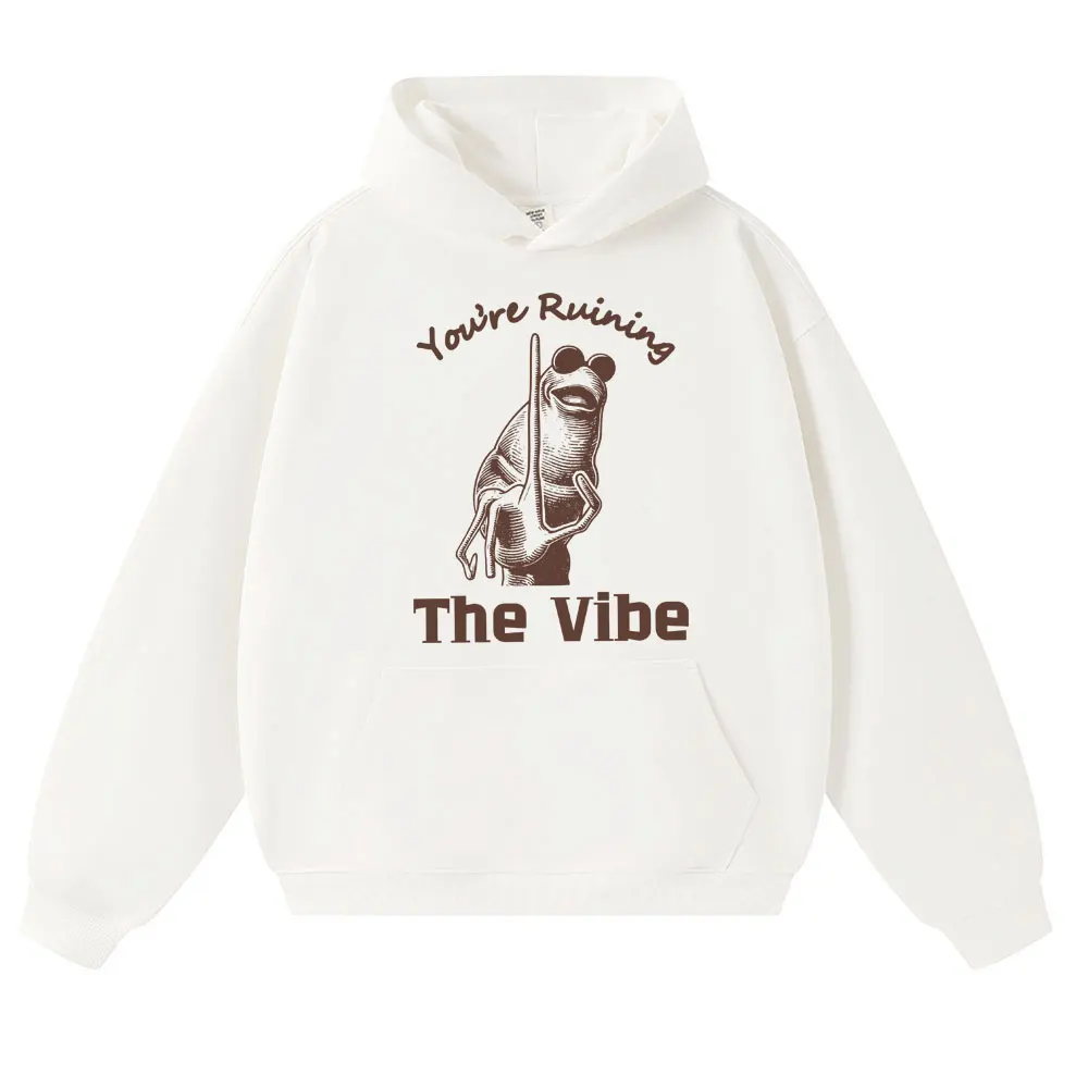 مضحك ماركوس دودة ميمي هوديس أنت تدمير فيبي الفكاهة الجرافيك البلوز الرجال النساء الصوف المتضخم عارضة البلوز