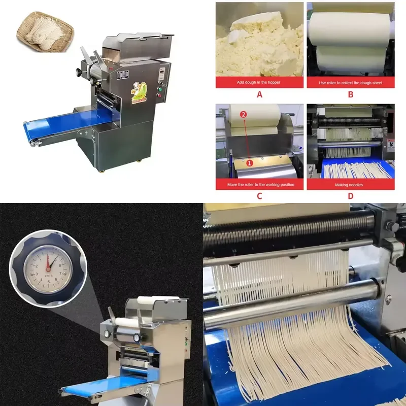 for Automatic Pasta Making Machine Efficient Commercial Ramen Noodle Maker Curly Thin Round Noodles Cutting Device