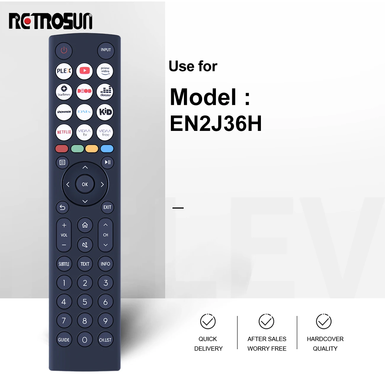 New Original EN2J36H EN2D36H For Hisense VIDAA LCD LED Smart TV Remote Control 55U8HAU 55E7HQ 50E77HQ 43A6GV 50A6GV 55A6GV 65AA6