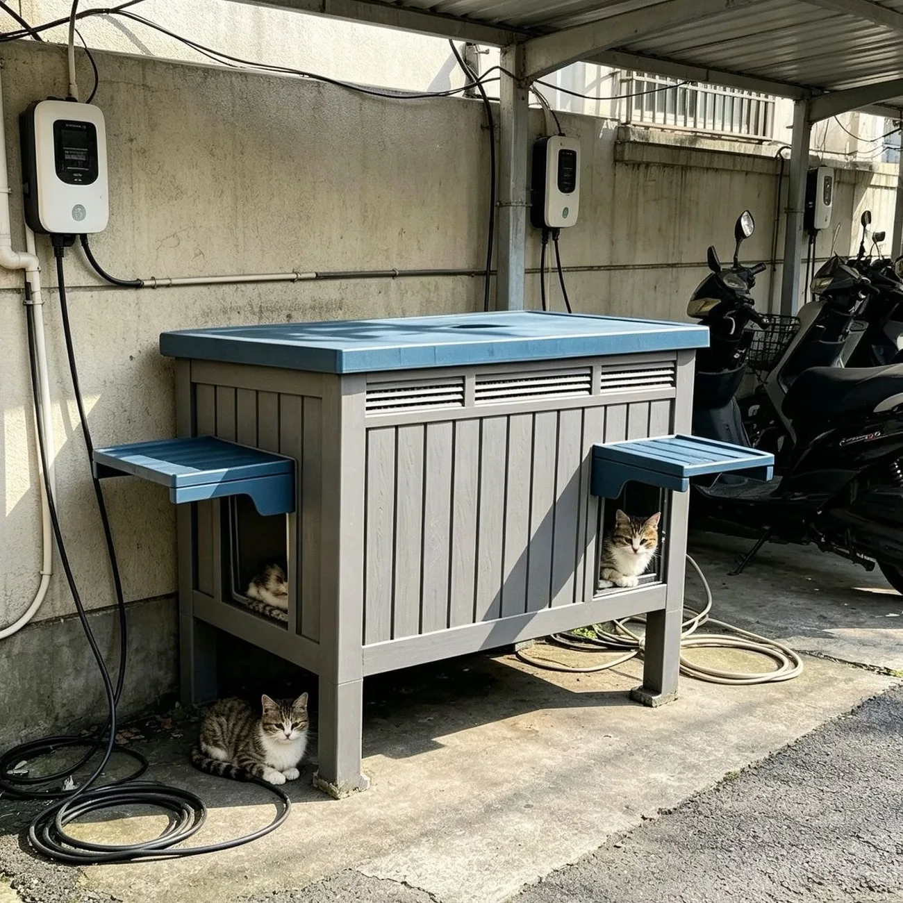 Outdoor windproof waterproof cat nest Ventilated stray cat house Universal pet cat villa Outdoor cat cage