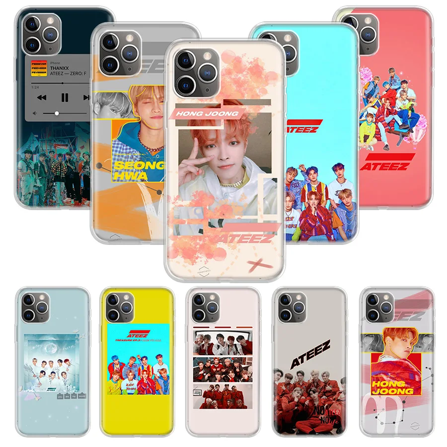 Ateez Kpop Song Mingi Phone Case Cover For iPhone 14 13 Pro 11 15 Art 12 XR X XS Max 7 8 6S Plus SE Soft Pattern Coque Funda