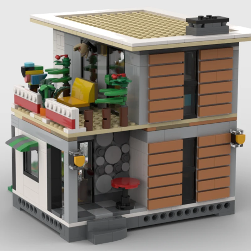 

806PCS MOC Modern House with Garden Alternate Build of 31153 Stylish Livable DIY Model Building Blocks Birthday Toys Gift