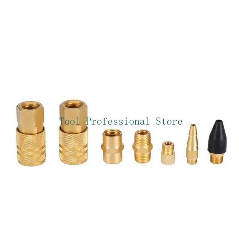 57QF Dust Blows Hose Tool Set Air Duster 7.5m Recoil Hose Multi Truck Dust Blower Clean Steel Nozzle Blower Spray Tool Kit