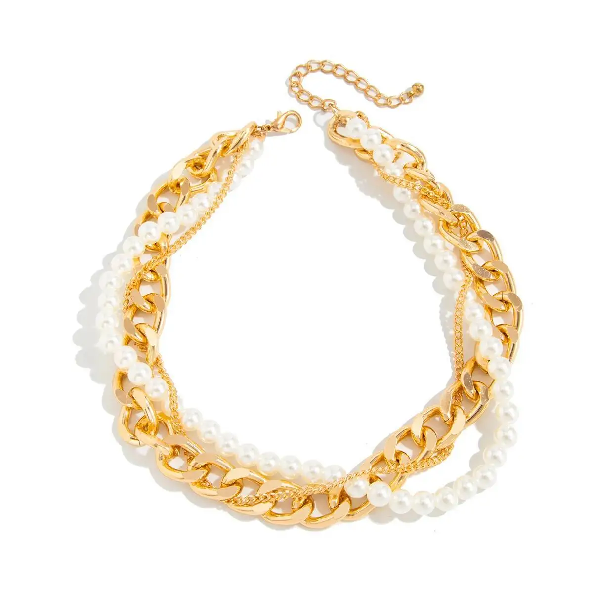 

Vintage Metal Chunky Choker Necklace with Exquisite Imitation Pearls for Women Trendy New Year Jewelry Accessory 2026