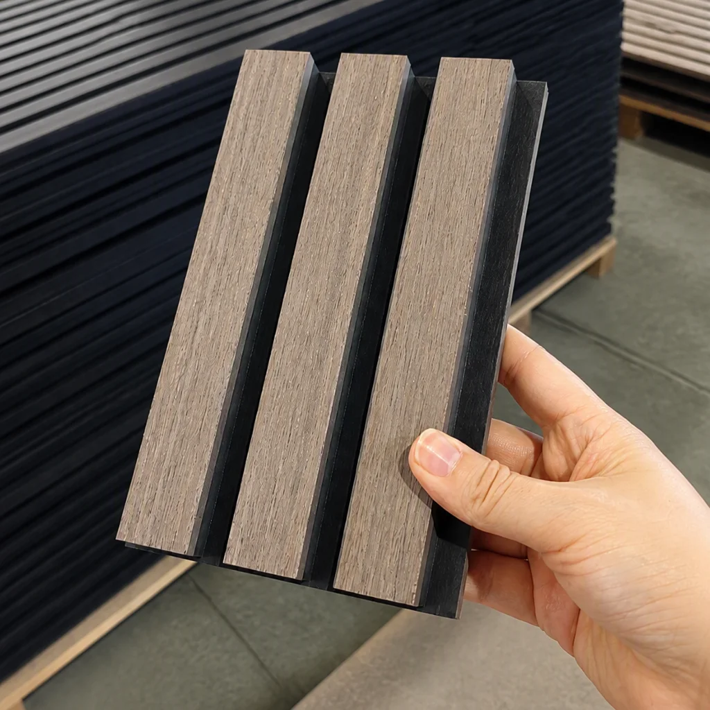 Wood Slat Highly Effective Sound Absorption Acoustic Panel Sound Absorbing Wall Covering For Interior Commercial Projects