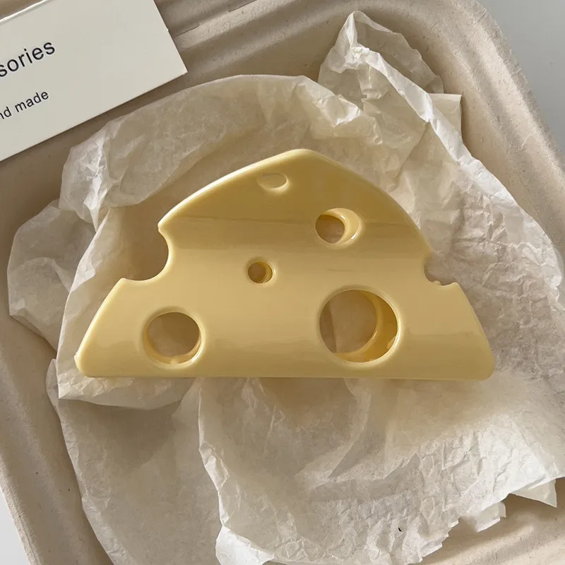 Lustige Käse-Haarspange, kreative Scheiben-Haarklammer, Haifisch-Haarspange, Mädchen-Haarklammer, dreieckige hohle Haarspange, Haar-Accessoires – Detail 6
