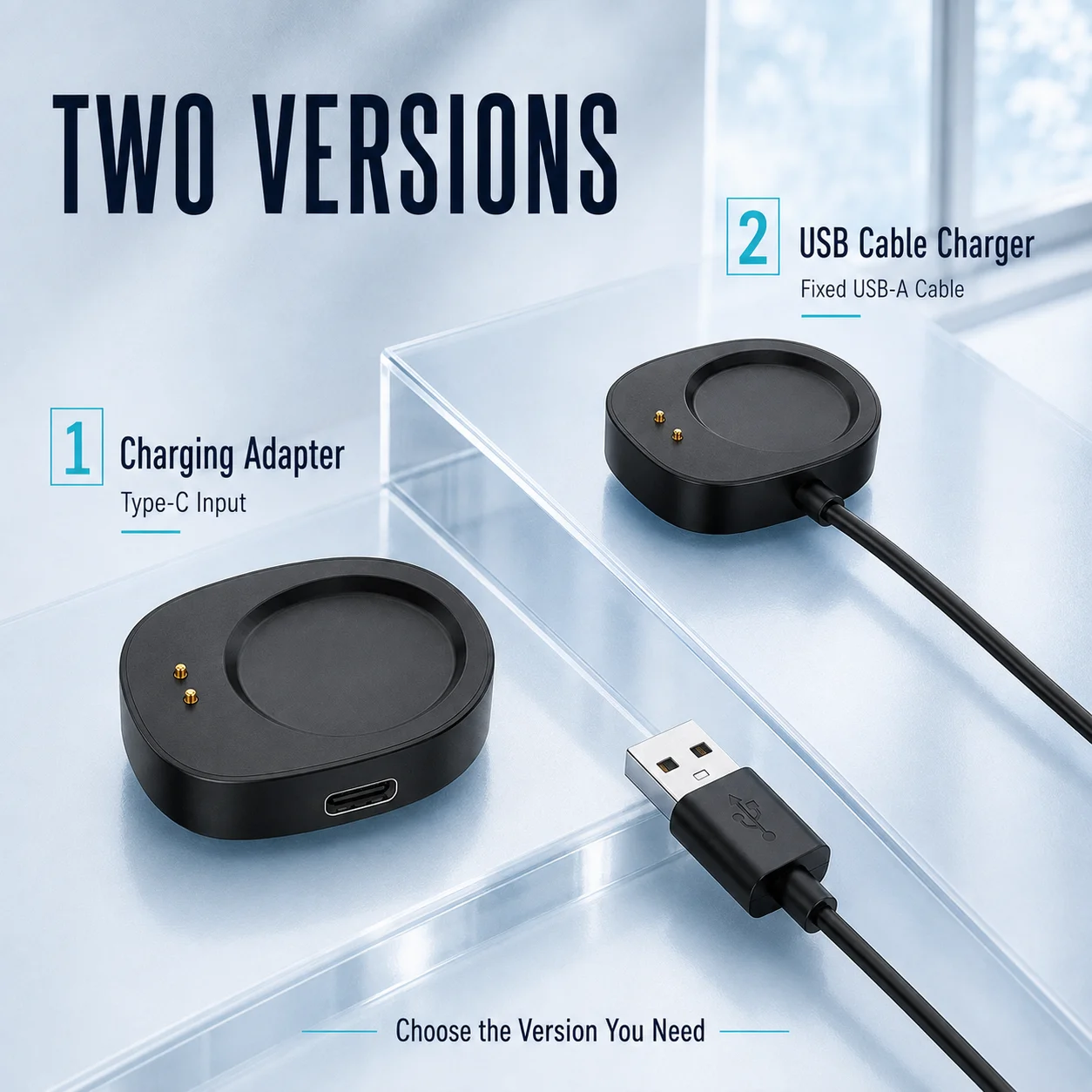 USB Dock Charger Adapter Charging Cable For Amazfit T-rex Ultra2/3/Trex3 Pro/Active3/Active Max/Balance 2/1 Helio Strap Watch