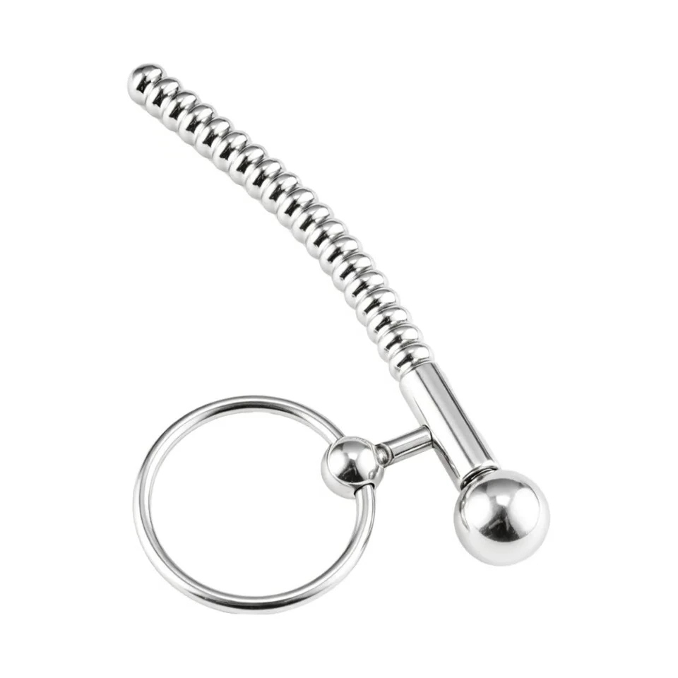 Stainless Steel PA Cock Ring Urethral Sound Dilator Kit Male Stretching Stimulation Massage SM Toy For Men Adults Play