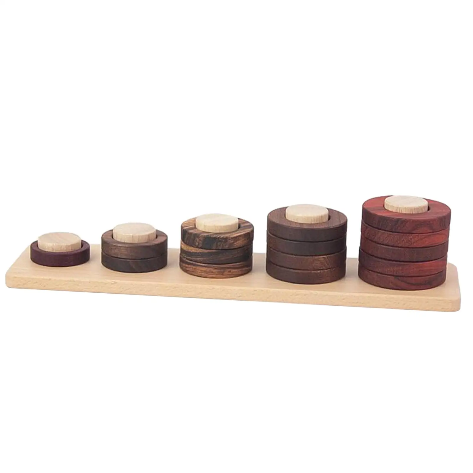 Wooden Stacking Toys, Round Blocks Sensory Toys Early Educational Learning Toy for Kids Girls Boy Toddlers Holiday Gifts