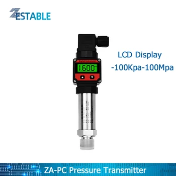 LCD pressure transmitters 0-1.6bar oil water gas liquid ZA-PC300 pressure transducer 4-20mA 0-10V output G1/4