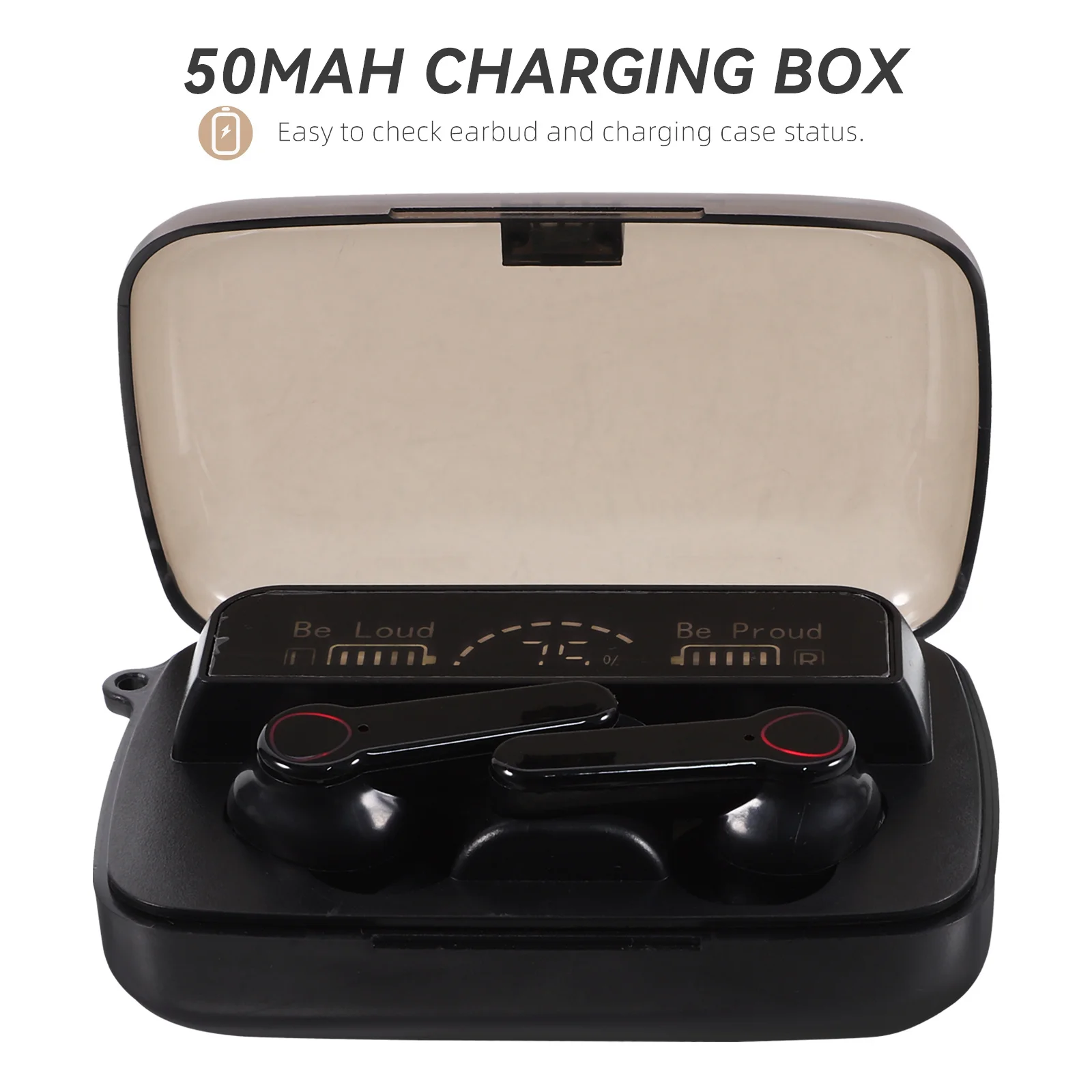 

1 Set Of Smart Touch Control Wireless Earbuds Upgrade Chip Stable Transmission Clear Sound Single Double Use Noise Reduction Low