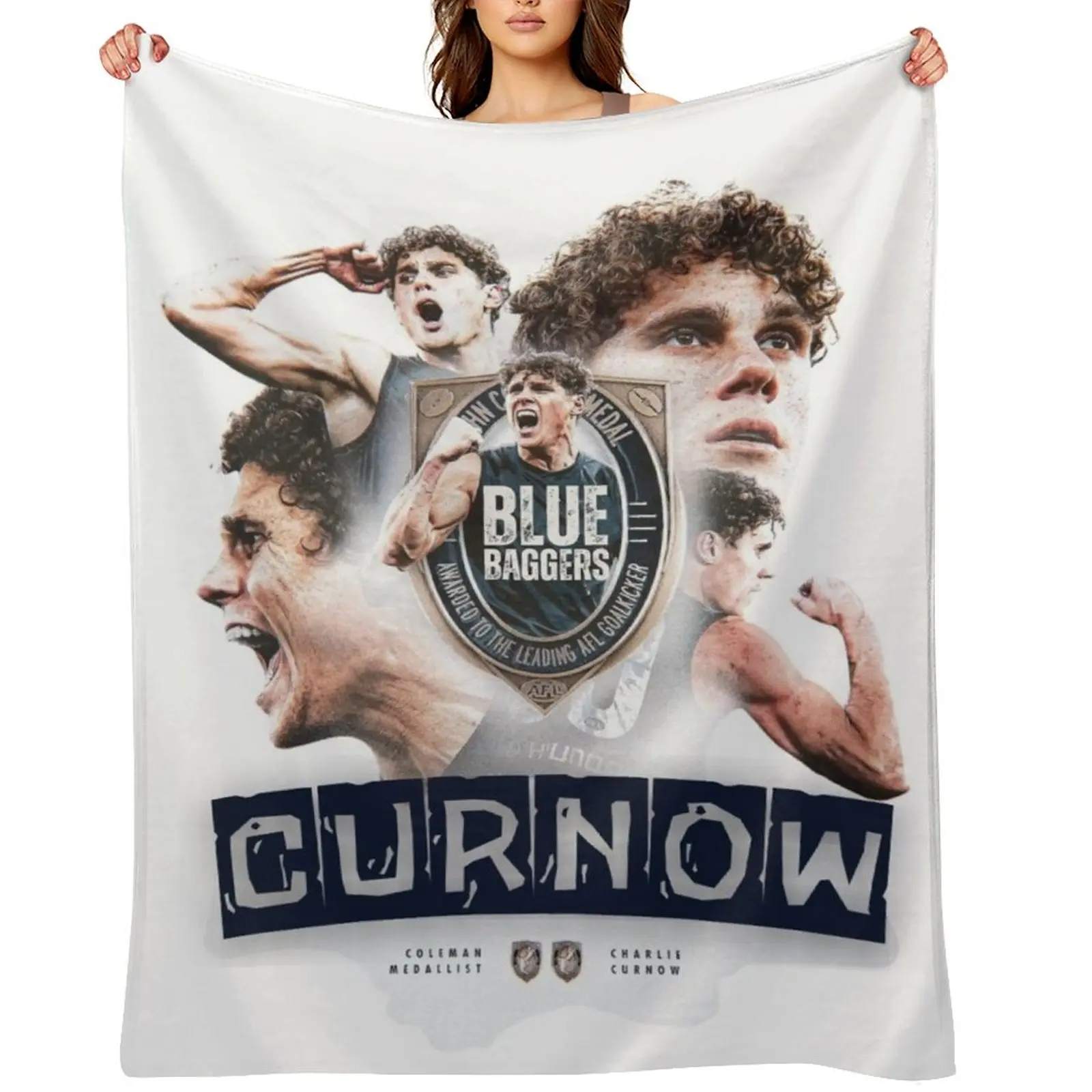 Charlie Curnow Carlton Football Club Throw Blanket Extra Large Throw Summer Decorative Sofa Picnic Decorative Throw Blankets