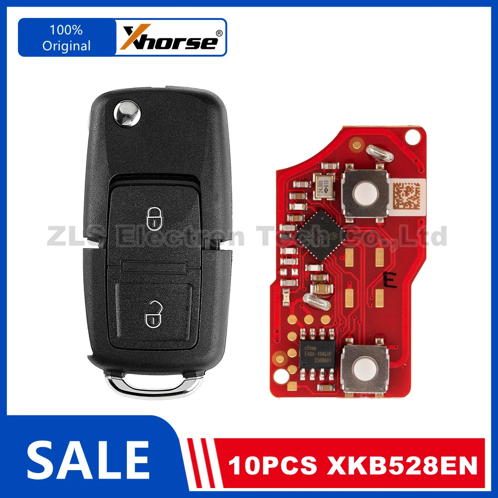 10 Piece XHORSE XKB528EN B5 Style 2 Buttons Folding Key Second Generation Universal Wire Remote Key English Version