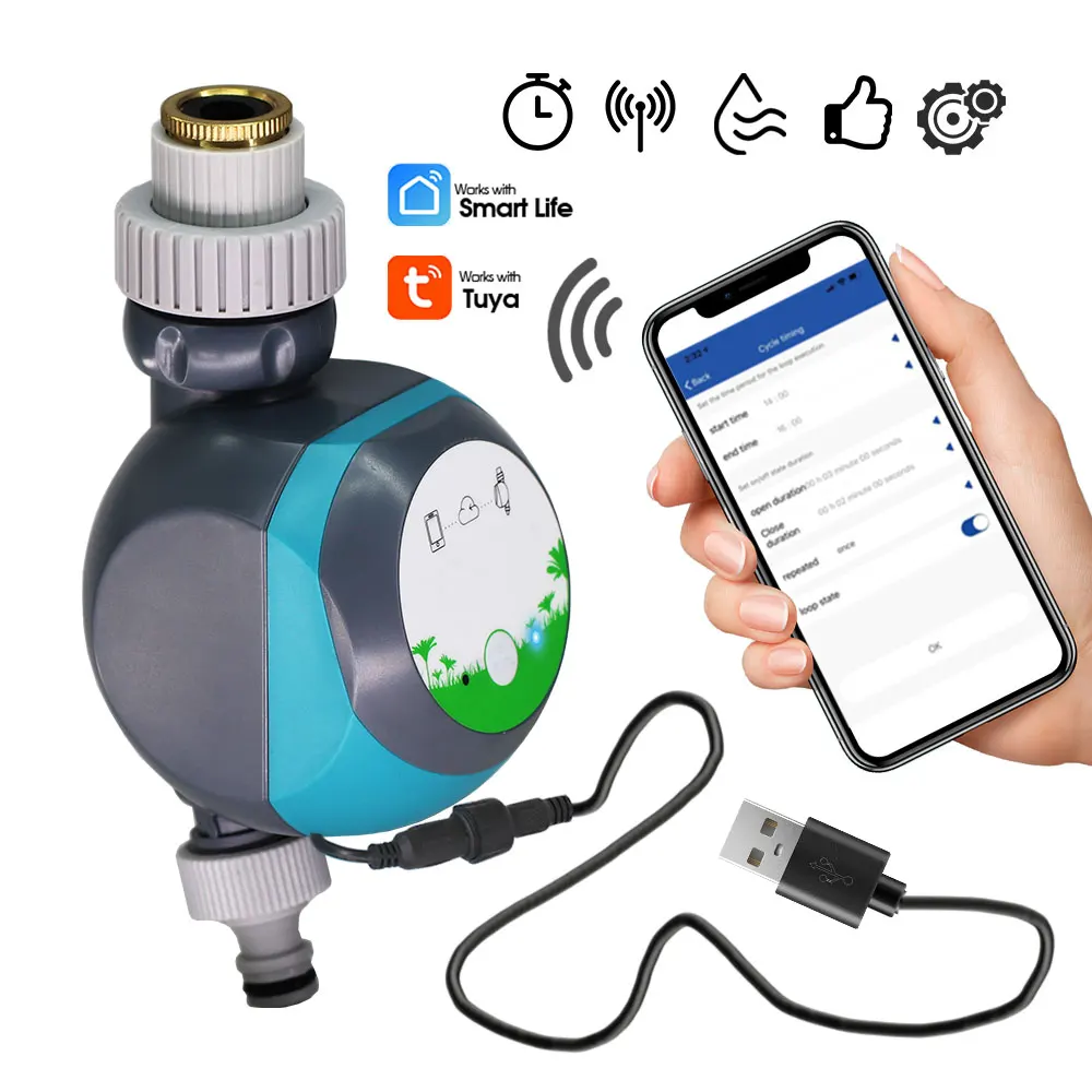 

Wifi Bluetooth-compatible Watering Timers Smart Sprinkler Controller Automatic Drip Irrigation Valve Water Wireless Phone Remote