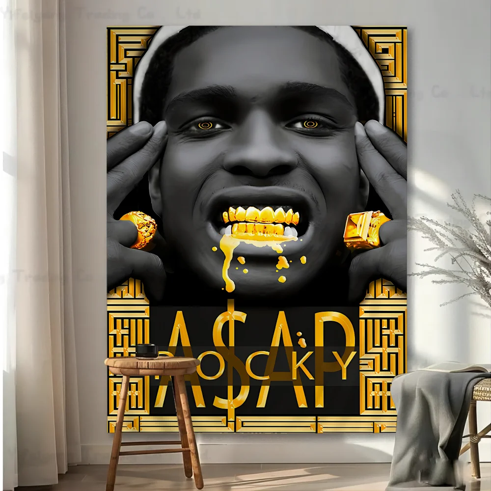 

Music Album Star Asap Rocky Hip Hop Colorful Tapestry Wall Hanging Bohemian Wall Tapestries Mandala Wall Art Decor