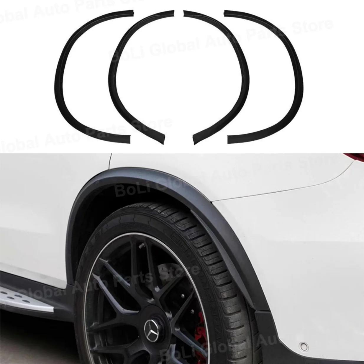 2pcs Mudguard Fender Flares Upgrade Kit for Mercedes-Benz GLC SUV X253 2015-2022 Coupe C253 2016-2022 GLC 43 AMG GLC 63 AMG