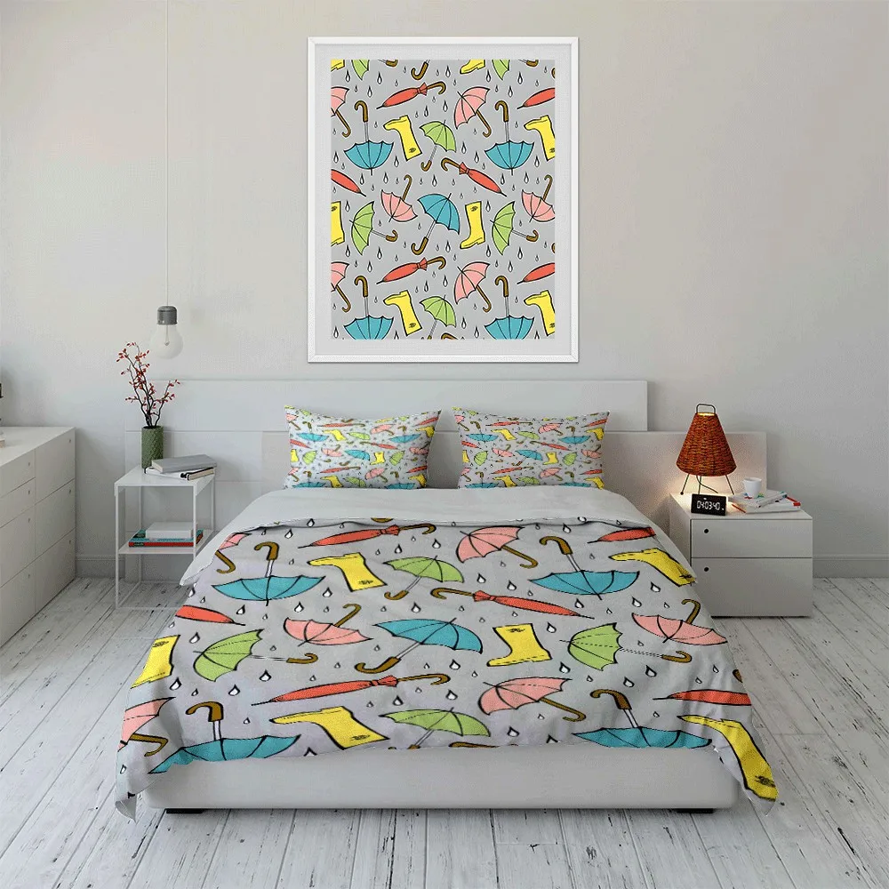 Rainy Day Essentials Three-Piece Set Exquisite three-piece bedding set gift for kids and adults