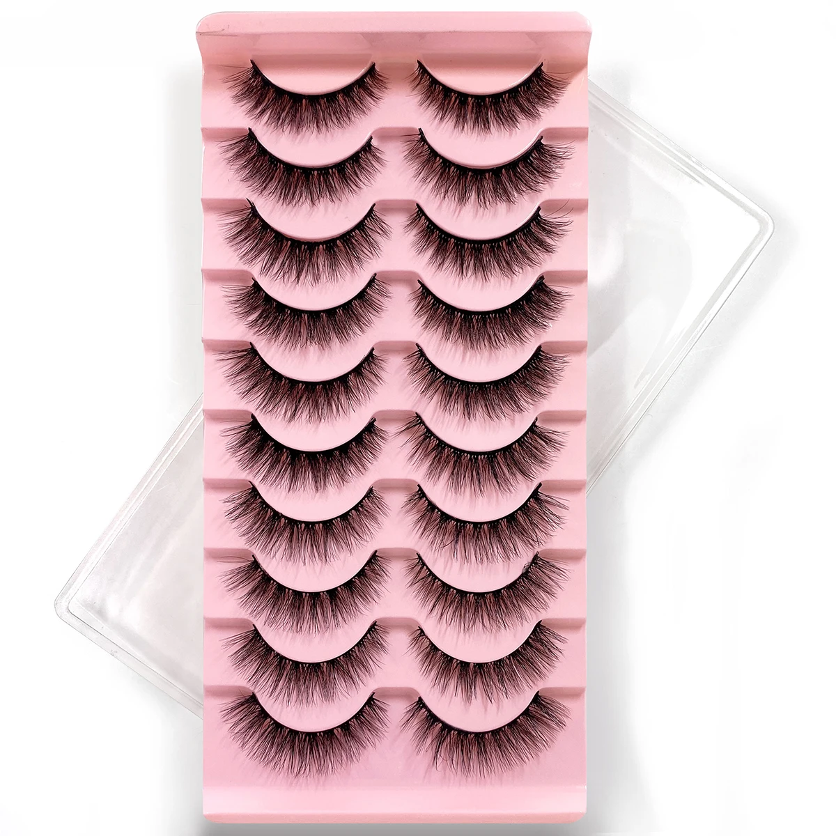 NEW 10Boxes/100Pairs 3D Eyelashes Natural Thick False Eye Lashes Mink Lashes Soft Fake Eyelash Wispy Makeup Cilios