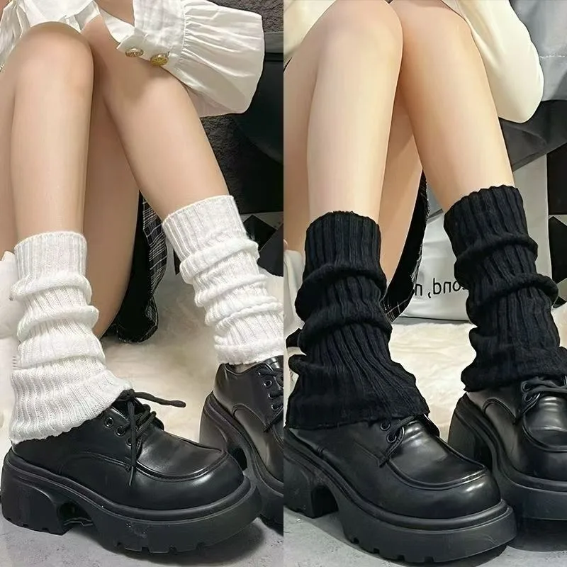 

Носки в японском стиле, гетры Kawaii для JK Lolita, модные носки до середины икры с вырезом для ног, женские и женские милые вязаные длинные чулки Y2K