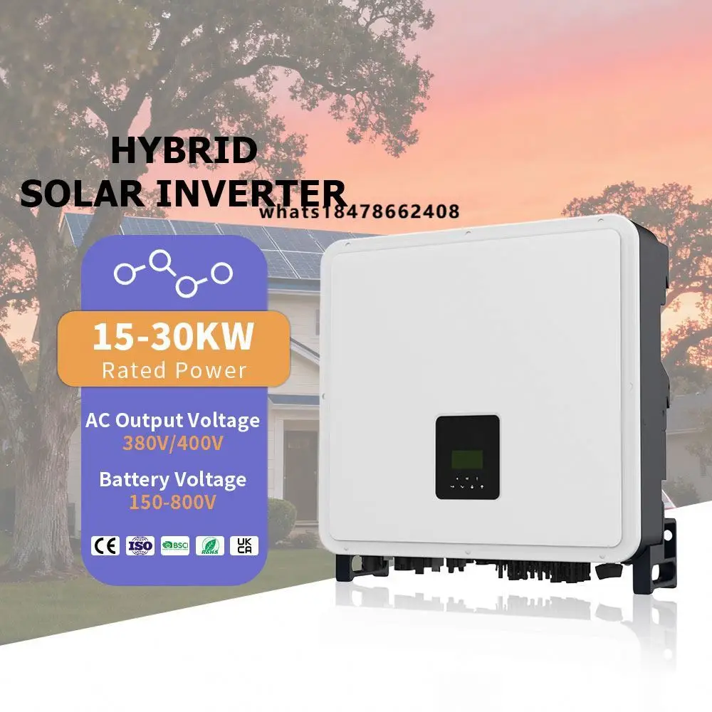 Efficient Charger Controller 15KW 20KW 30KW Output Three Phase Grid Tied Solar Hybrid Inverter Parallel Function