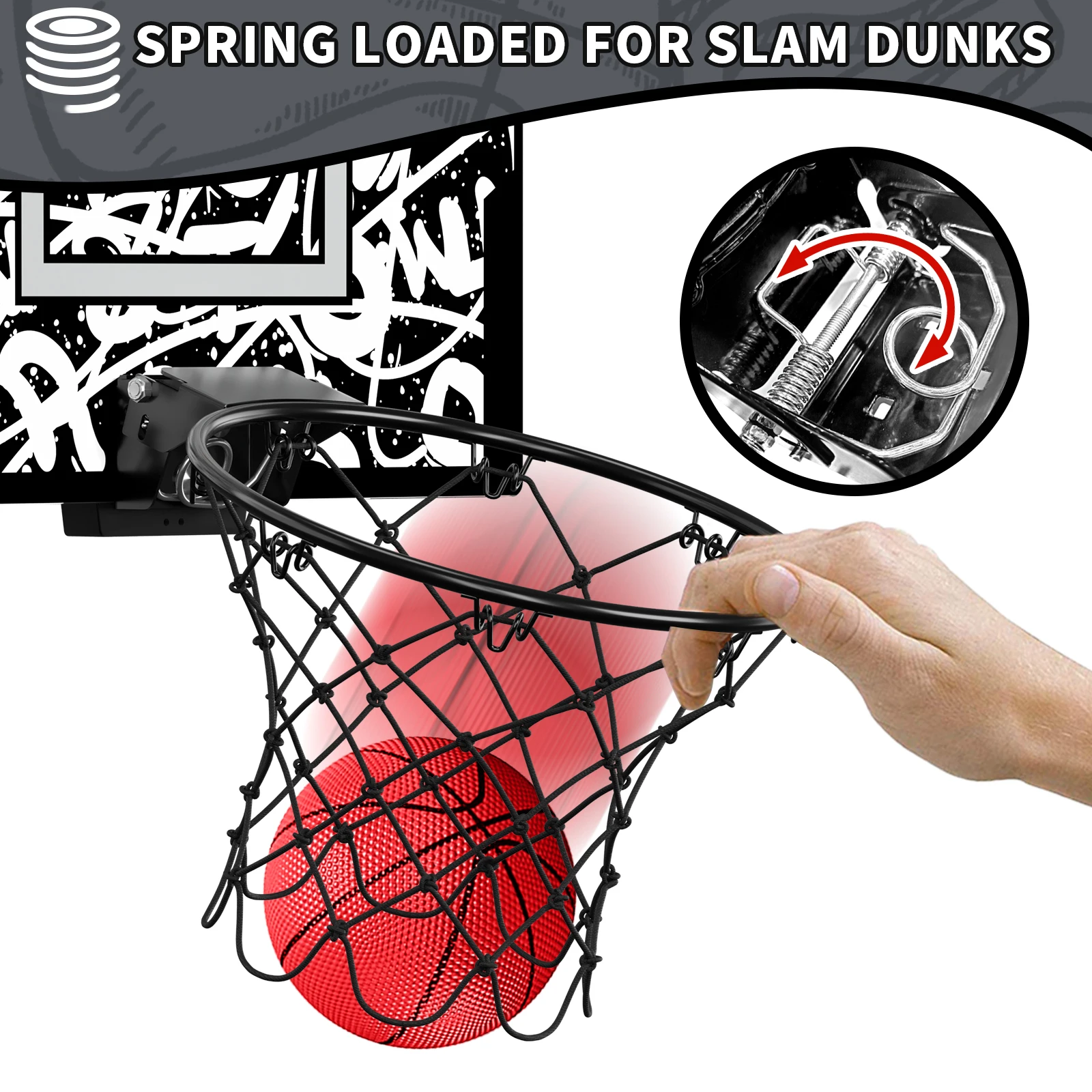 Mini-basketbalring voor kinderen met elektronisch scorebord Bal Sportbord Outdoor Indoor Excersise-accessoire Grappig spelspeelgoed