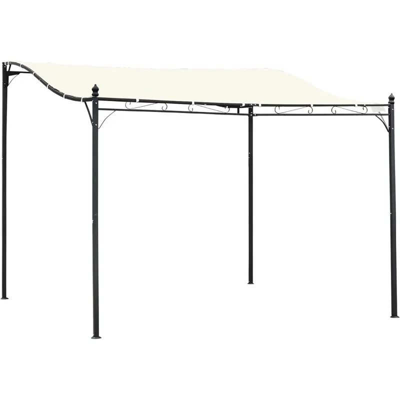 

Outsunny 10' x 10' Steel Outdoor Pergola Gazebo, Patio Canopy with Weather-Resistant Fabric and Drainage Holes for Backy