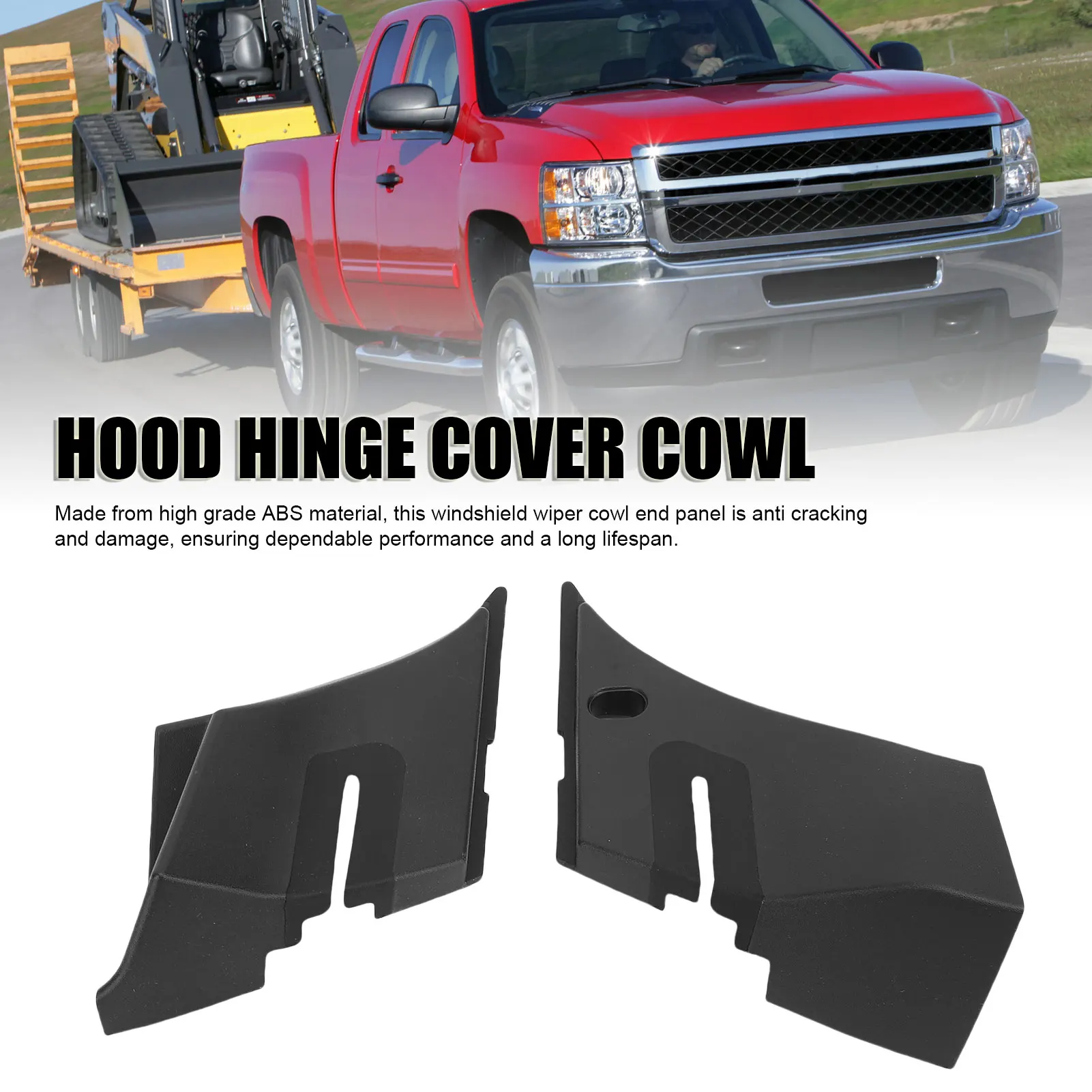 

Car Windshield Wiper Cowl End Panel 15946001 Left Right Side Hood Hinge Cover For Silverado Chevy 1500 2500 3500 Truck 2007-2013