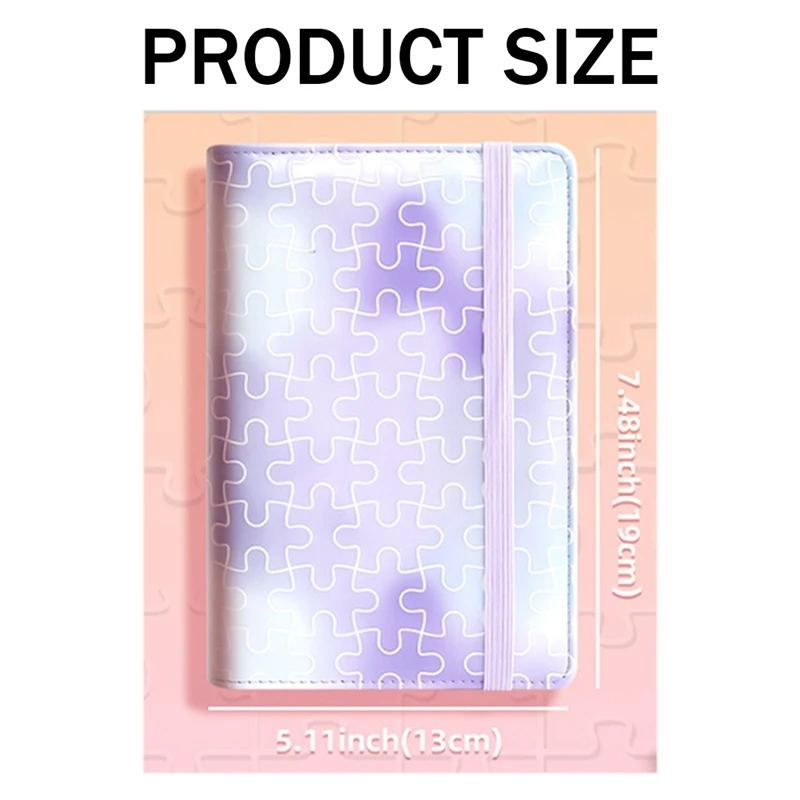 A6 6 Ring Budget Binder, Notebook Binder Cover , Loose Leaf Personal Planner Binder With Magnetic Buckle Closure