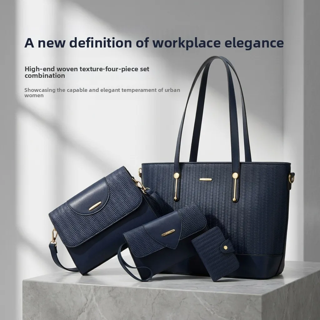 .New Four-Piece Set Mother-and-Child Bag, Trendy Handbag, Autumn Premium-Style Bestseller Shoulder Bag, Thanksgiving Gift