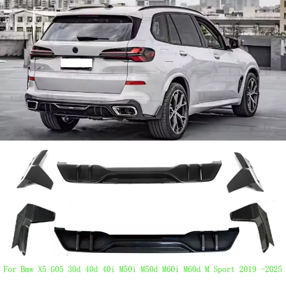 Глянцевый черный задний бампер в стиле MP, задний диффузор для Bmw X5 G05 30d 40d 40i M50i M50d M60i M60d M Sport 2019-2025 Глянцевый черный задний бампер в стиле MP, задний диффузор для Bmw X5 G05 30d 40d 40i M50i M50d M60i M60d M Sport 2019-2025